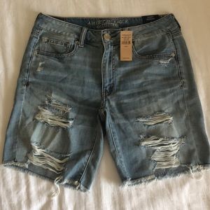 American Eagle Slouchy Bermuda Jean Shorts Size 6